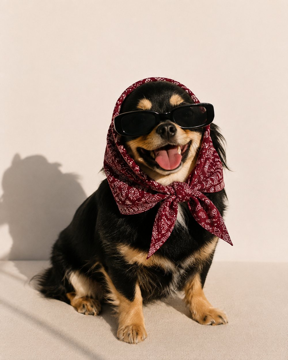Marley, the Chihuahua who supervises Salt and Sage Studios in Denver